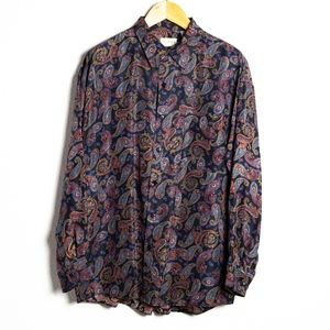 Vintage Paisley Suma 100% Silk Shirt